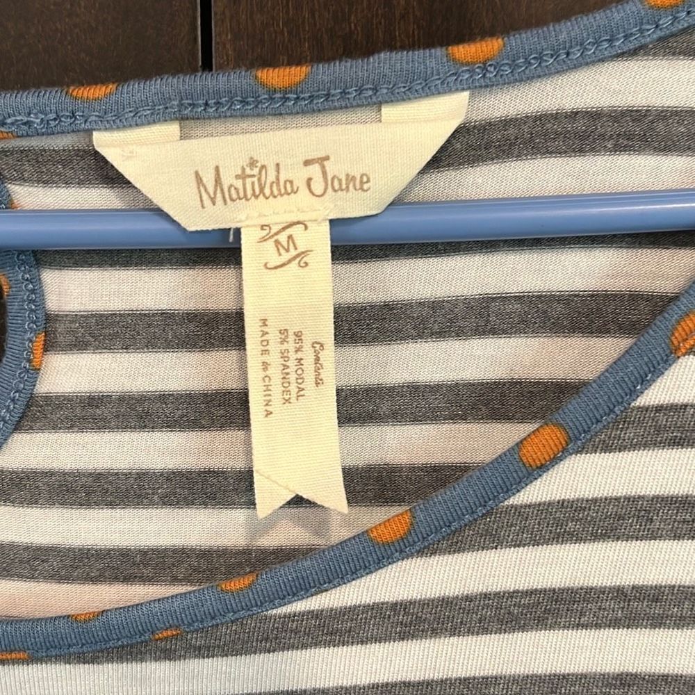Matilda Jane From Within Striped Long Sleeve Keyhole Size Medium - Picture 7 of 7